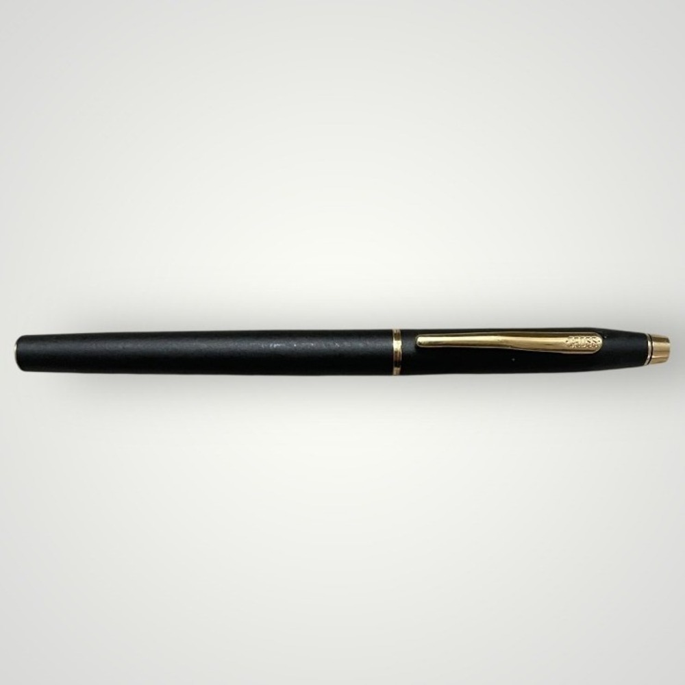 Cross Century Vintage Ballpoint Pen Black Matte 23K Gold Luxury Office Business
